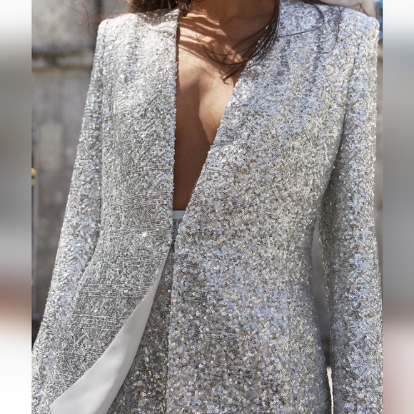BNWT! Zara sequined blazer - Picture 4 of 13